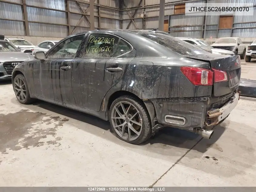 JTHCE5C26B5001070 2011 Lexus Is 350
