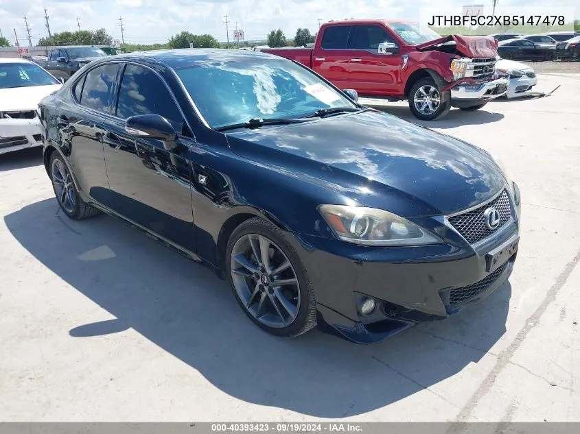 JTHBF5C2XB5147478 2011 Lexus Is 250