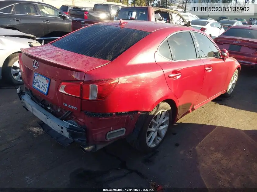 JTHBF5C23B5135902 2011 Lexus Is 250