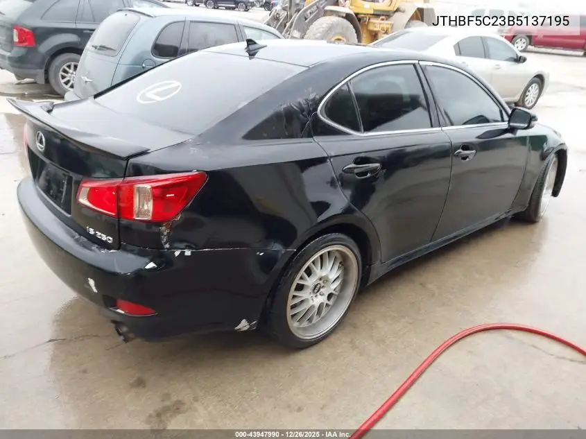 JTHBF5C23B5137195 2011 Lexus Is 250