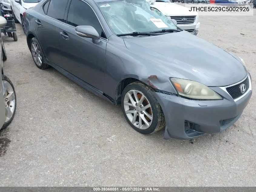 JTHCE5C29C5002926 2012 Lexus Is 350