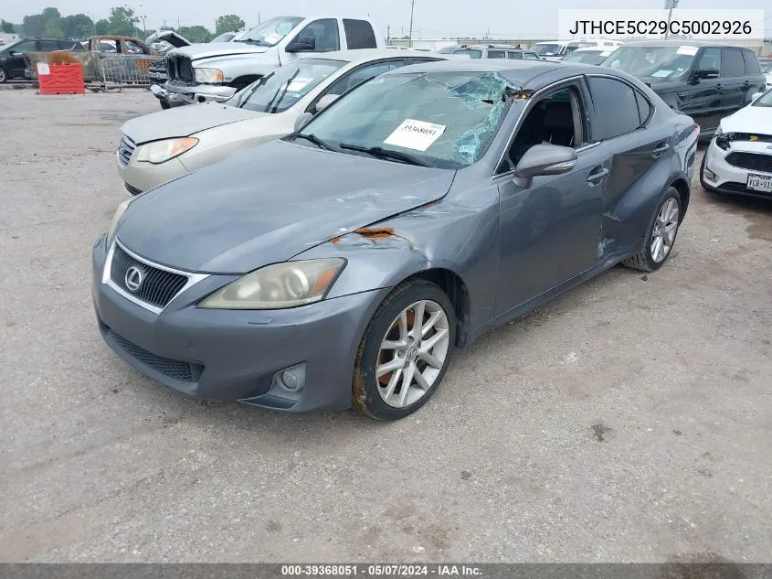 JTHCE5C29C5002926 2012 Lexus Is 350