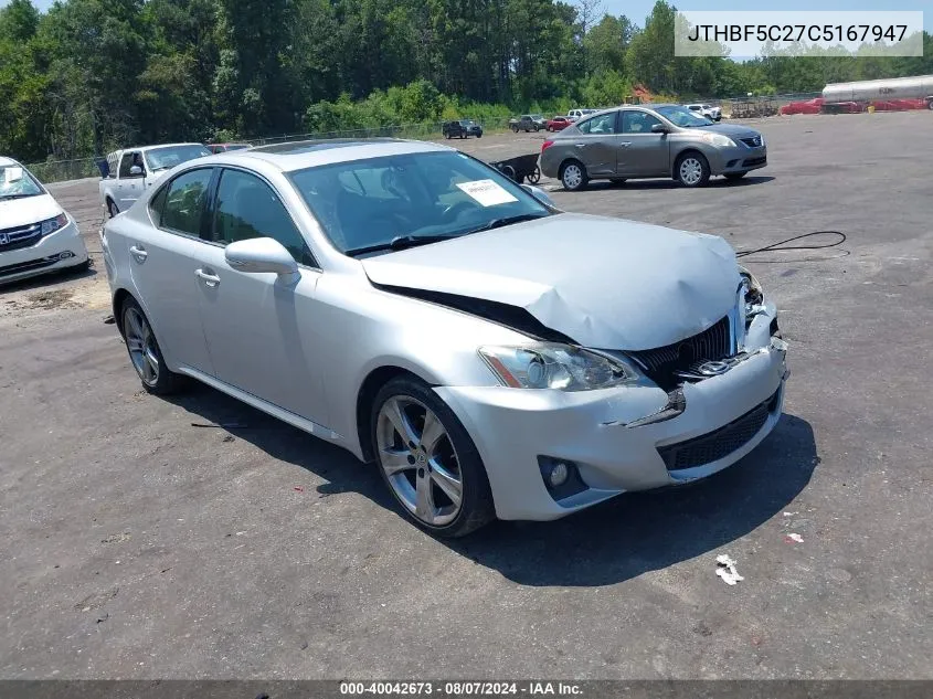 JTHBF5C27C5167947 2012 Lexus Is 250