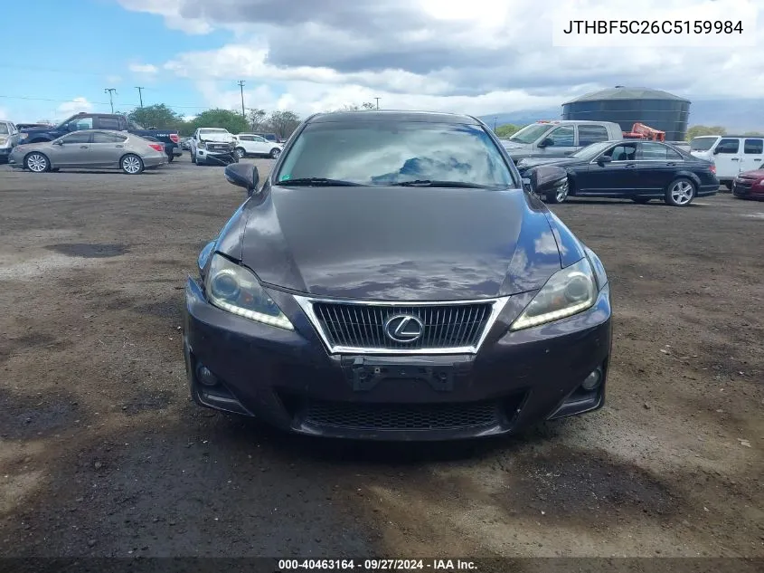 JTHBF5C26C5159984 2012 Lexus Is 250