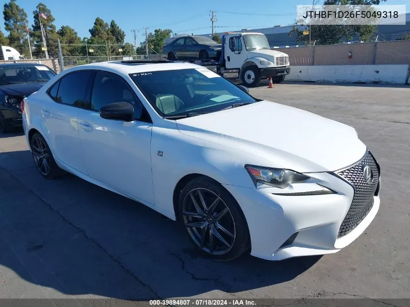 JTHBF1D26F5049318 2015 Lexus Is 250