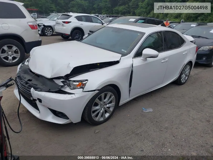 JTHBA1D27G5004498 2016 Lexus Is 200T