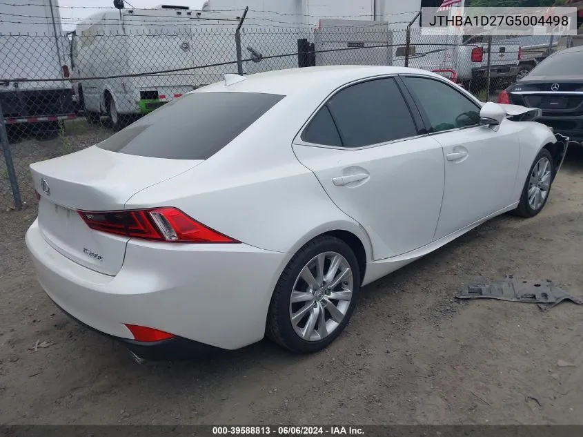 JTHBA1D27G5004498 2016 Lexus Is 200T