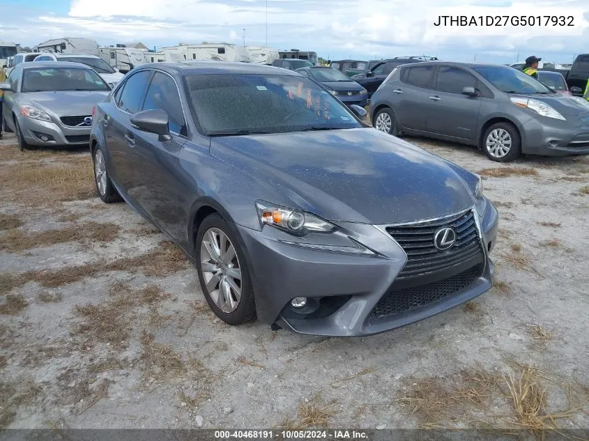 JTHBA1D27G5017932 2016 Lexus Is 200T