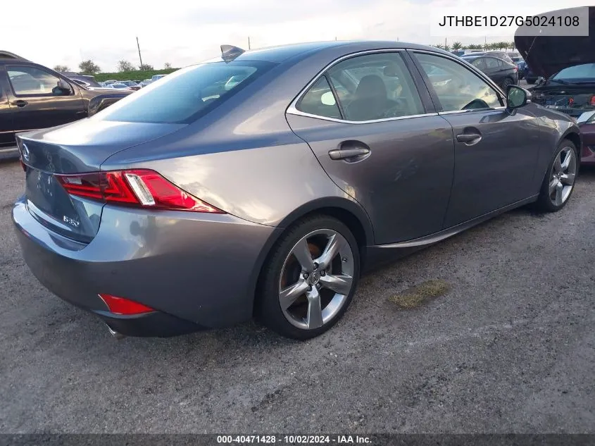 JTHBE1D27G5024108 2016 Lexus Is 350