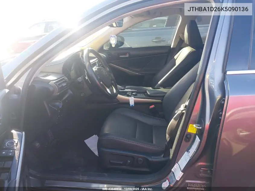 JTHBA1D26K5090136 2019 Lexus Is 300