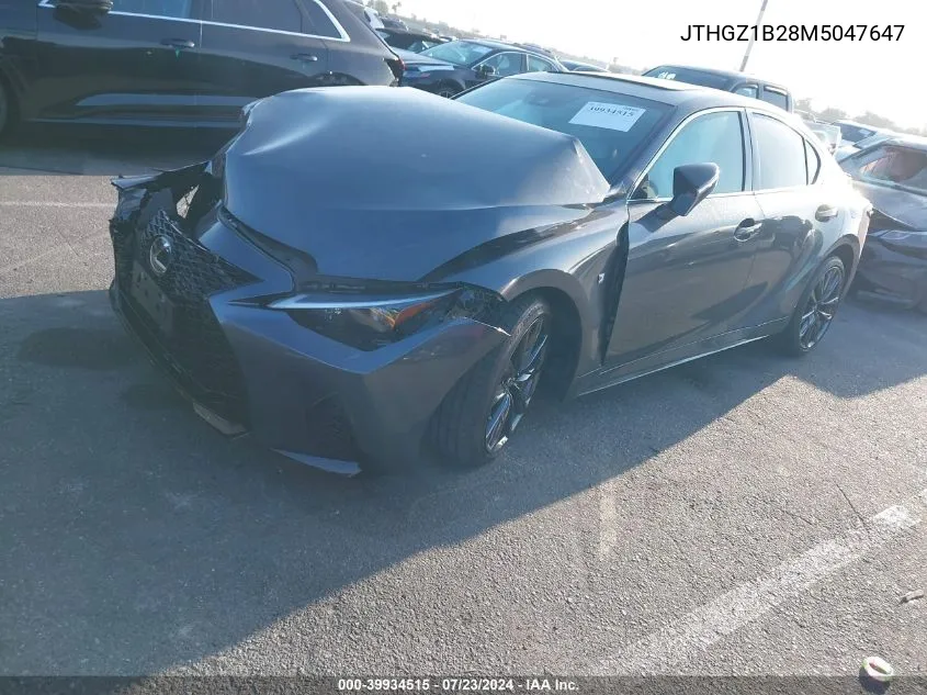 JTHGZ1B28M5047647 2021 Lexus Is 350 F Sport