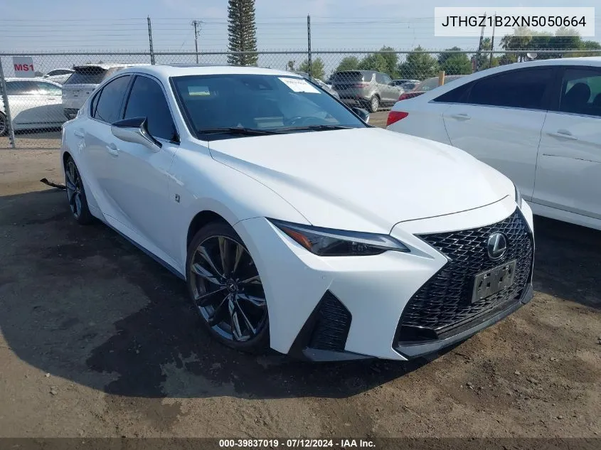 JTHGZ1B2XN5050664 2022 Lexus Is 350 F Sport