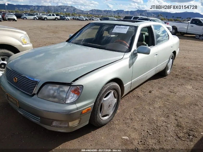 1999 Lexus Ls 400 VIN: JT8BH28F8X0154728 Lot: 44424289