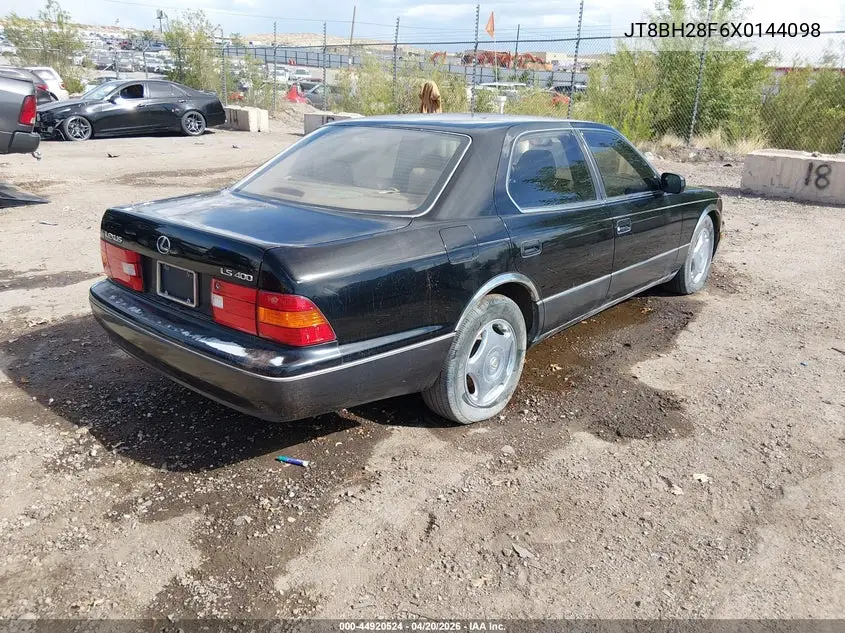 1999 Lexus Ls 400 VIN: JT8BH28F6X0144098 Lot: 44920524