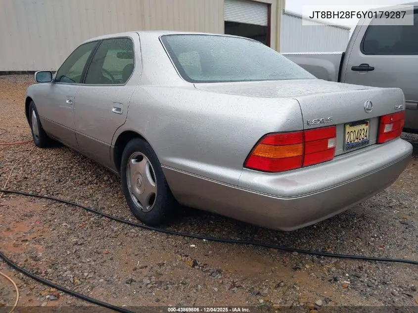 JT8BH28F6Y0179287 2000 Lexus Ls 400
