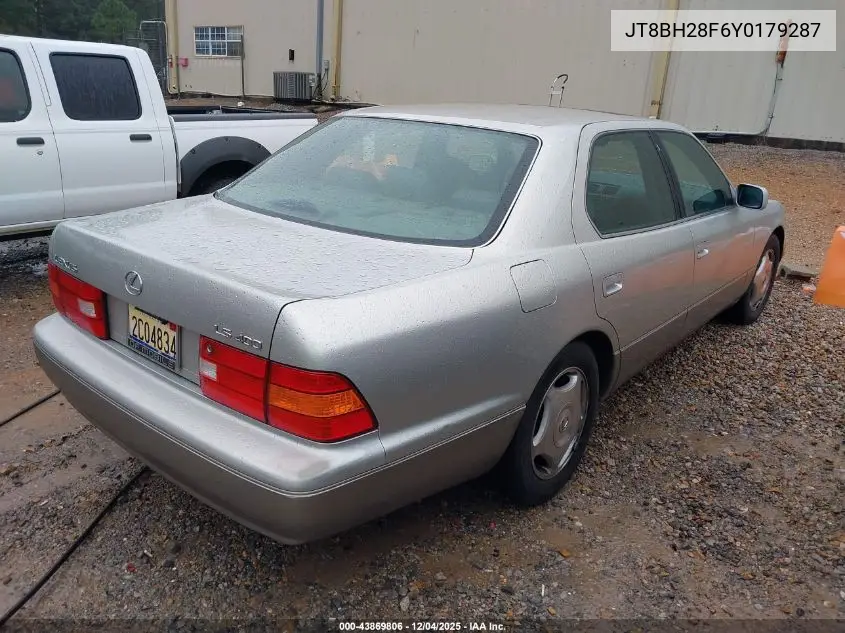 JT8BH28F6Y0179287 2000 Lexus Ls 400