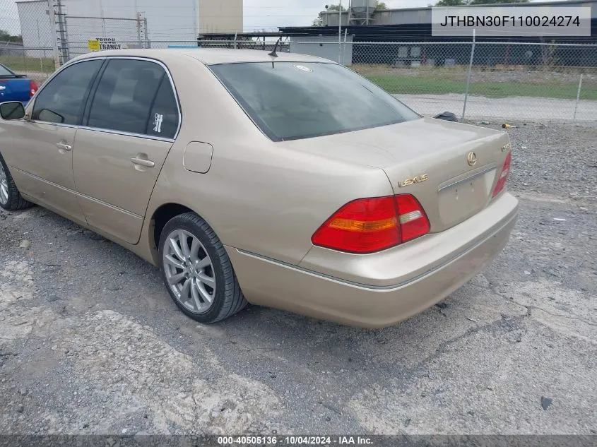 JTHBN30F110024274 2001 Lexus Ls 430