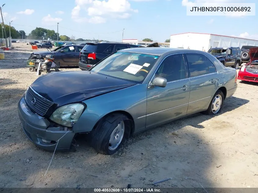 JTHBN30F310006892 2001 Lexus Ls 430