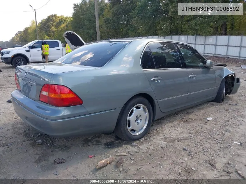 JTHBN30F310006892 2001 Lexus Ls 430