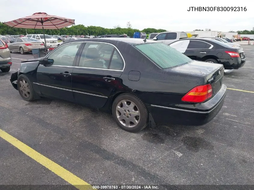 JTHBN30F830092316 2003 Lexus Ls 430