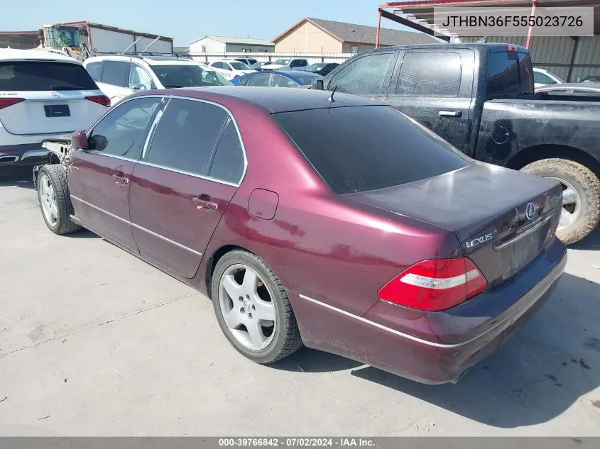 JTHBN36F555023726 2005 Lexus Ls 430