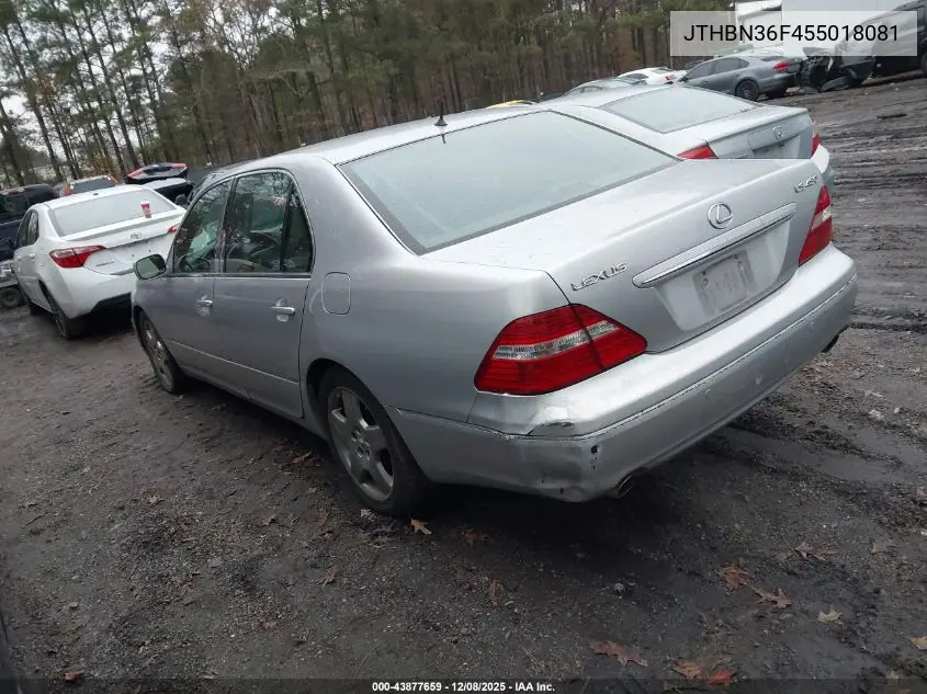 JTHBN36F455018081 2005 Lexus Ls 430