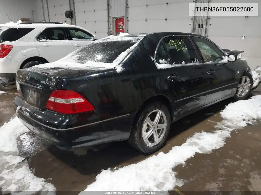 JTHBN36F055022600 2005 Lexus Ls 430