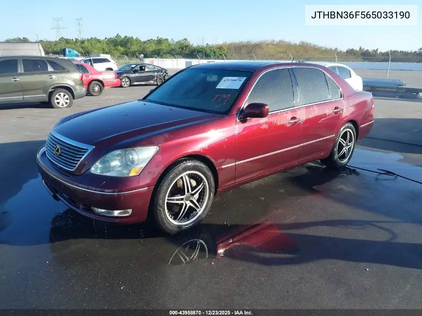 JTHBN36F565033190 2006 Lexus Ls 430