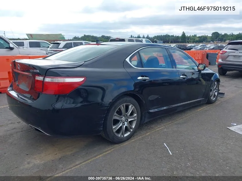 JTHGL46F975019215 2007 Lexus Ls 460L