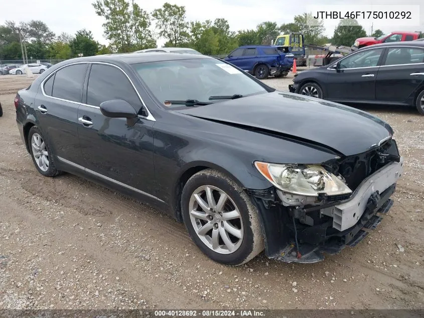 JTHBL46F175010292 2007 Lexus Ls 460