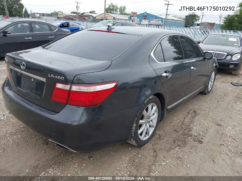 JTHBL46F175010292 2007 Lexus Ls 460