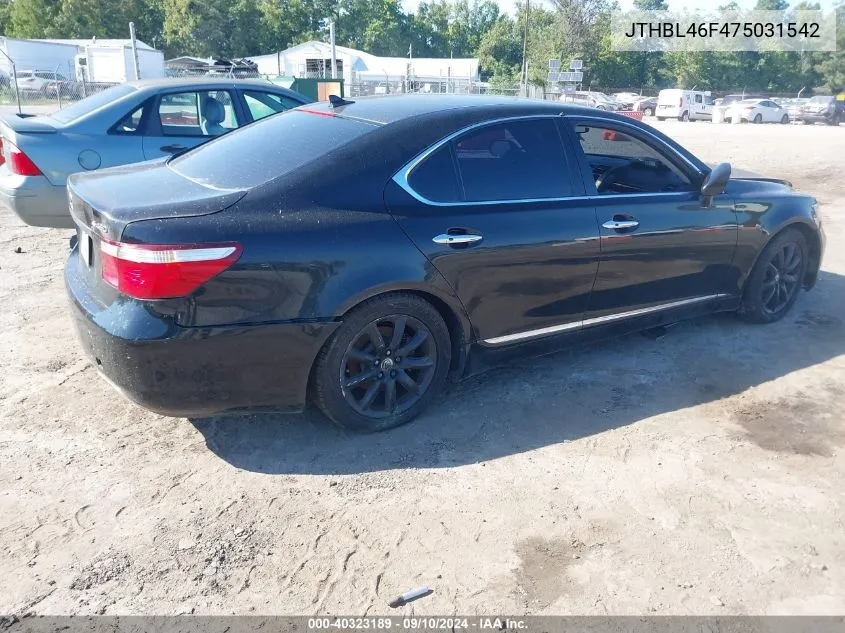 JTHBL46F475031542 2007 Lexus Ls 460