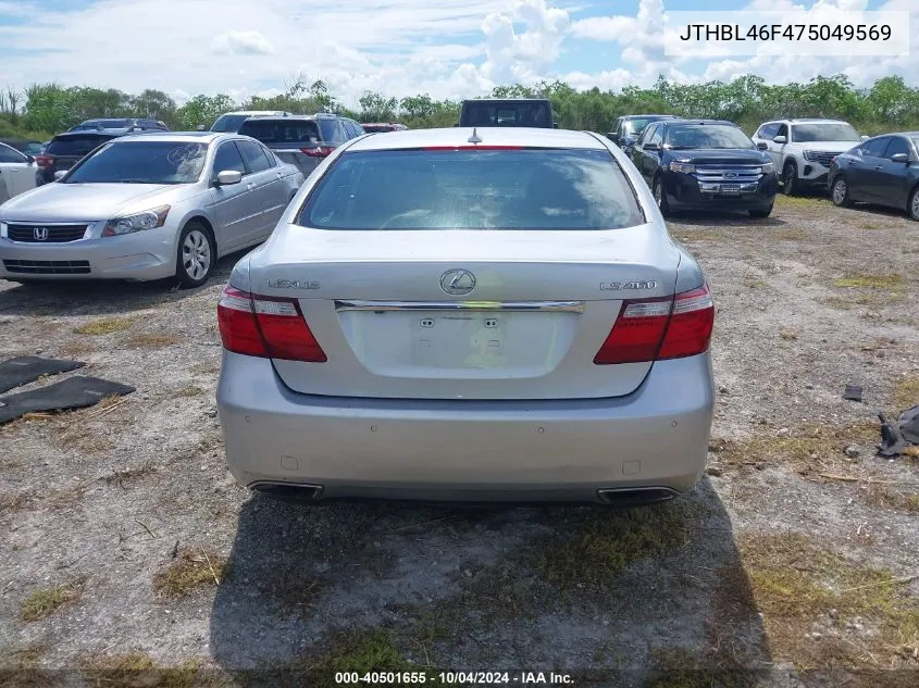 JTHBL46F475049569 2007 Lexus Ls 460