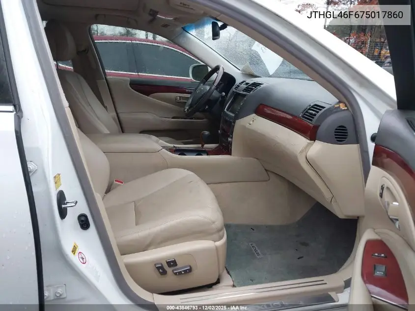JTHGL46F675017860 2007 Lexus Ls 460 L