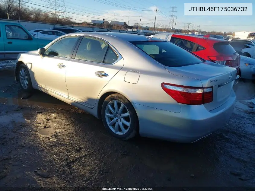 JTHBL46F175036732 2007 Lexus Ls 460