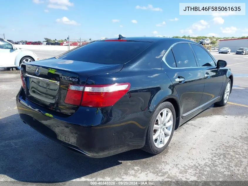 JTHBL46F585061635 2008 Lexus Ls 460