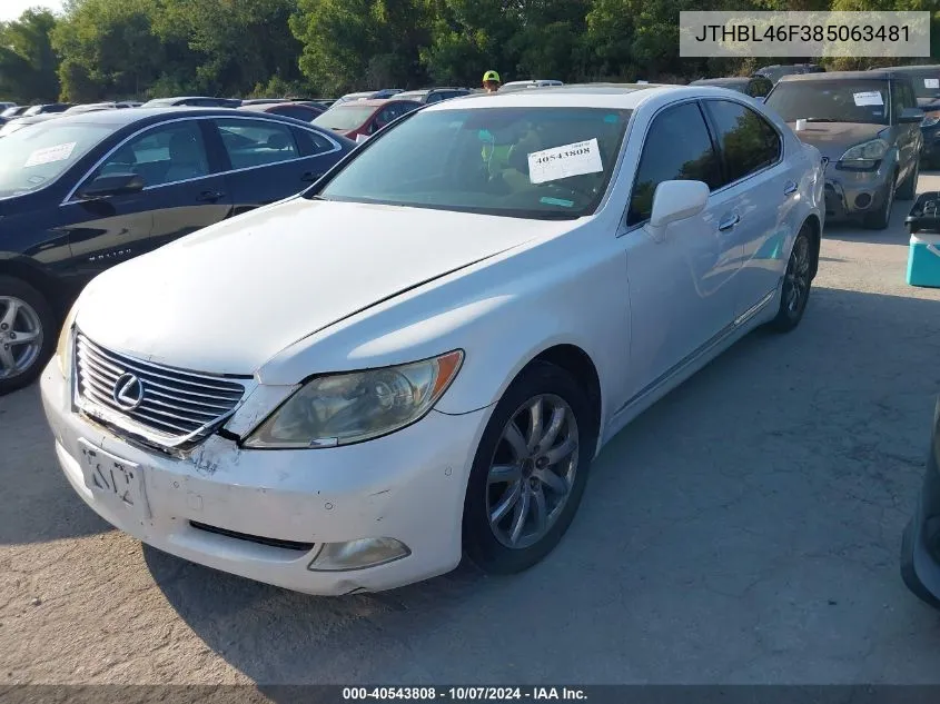 JTHBL46F385063481 2008 Lexus Ls 460