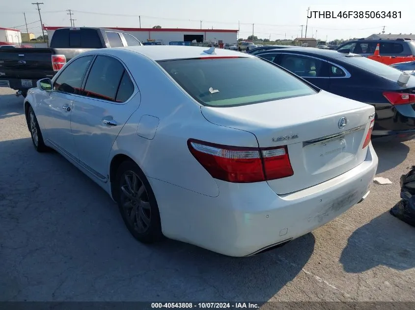 JTHBL46F385063481 2008 Lexus Ls 460