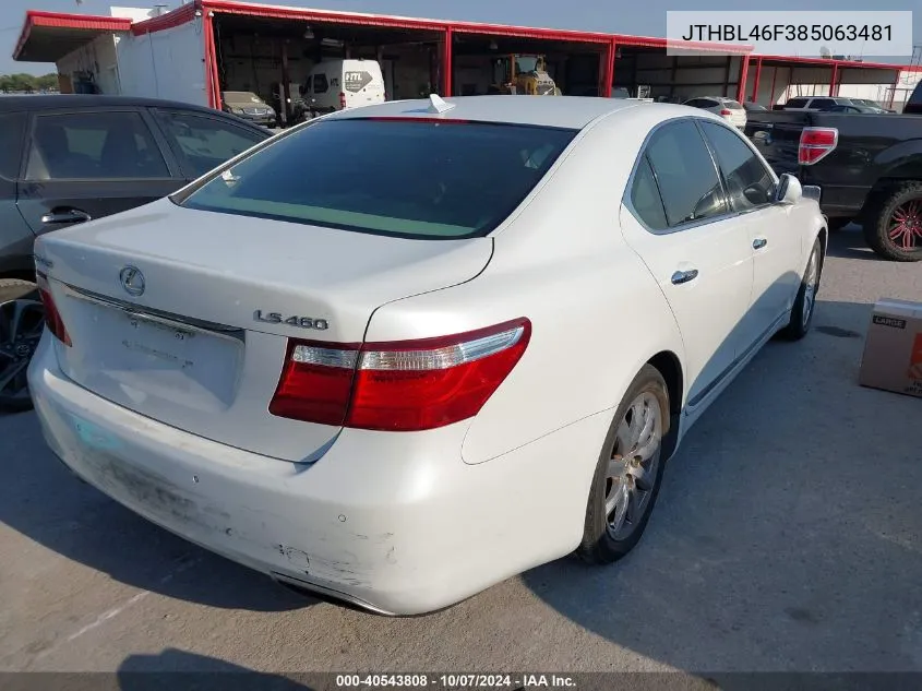 JTHBL46F385063481 2008 Lexus Ls 460