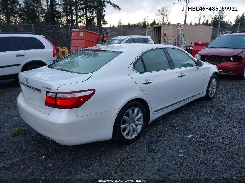 JTHBL46F485069922 2008 Lexus Ls 460
