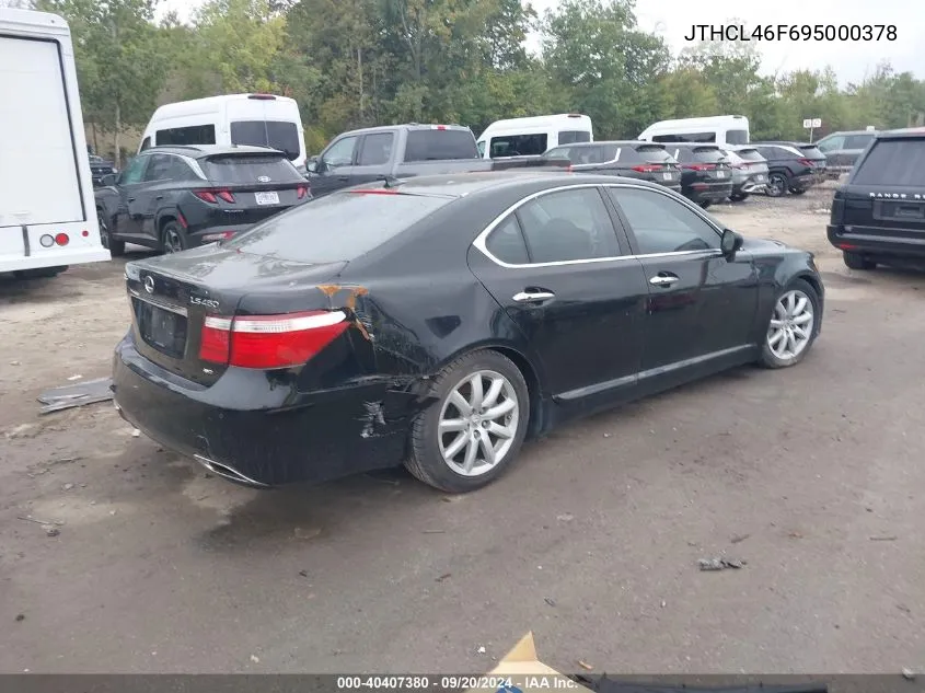 JTHCL46F695000378 2009 Lexus Ls 460