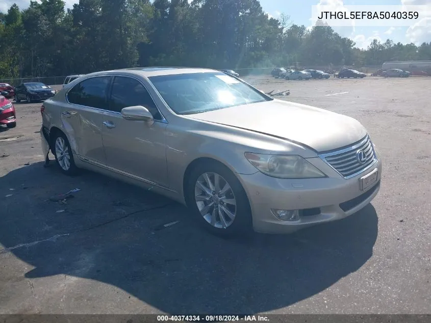 JTHGL5EF8A5040359 2010 Lexus Ls 460 L