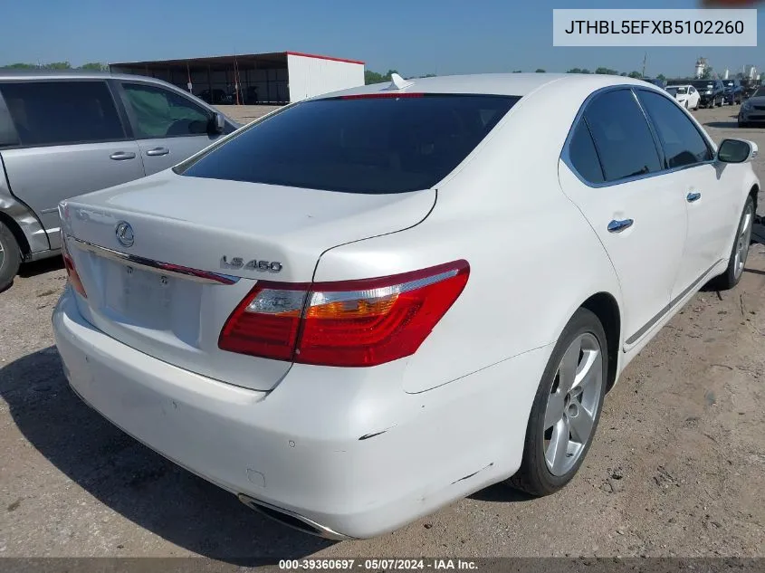 JTHBL5EFXB5102260 2011 Lexus Ls 460