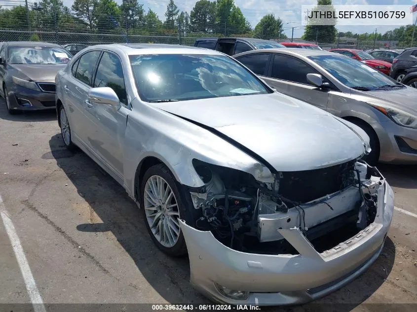 JTHBL5EFXB5106759 2011 Lexus Ls 460