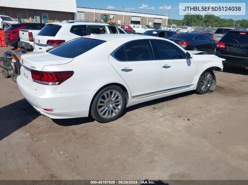 JTHBL5EF5D5124038 2013 Lexus Ls 460