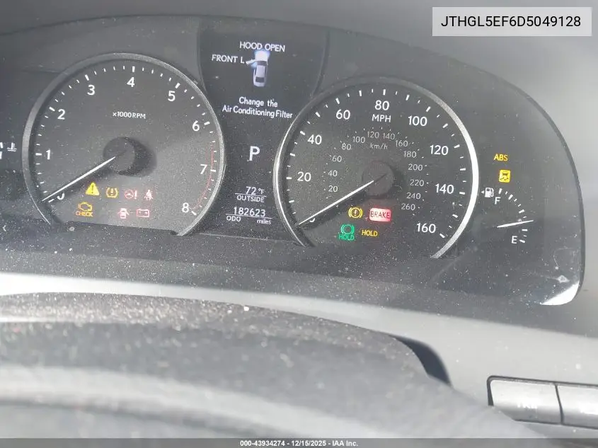JTHGL5EF6D5049128 2013 Lexus Ls 460 L