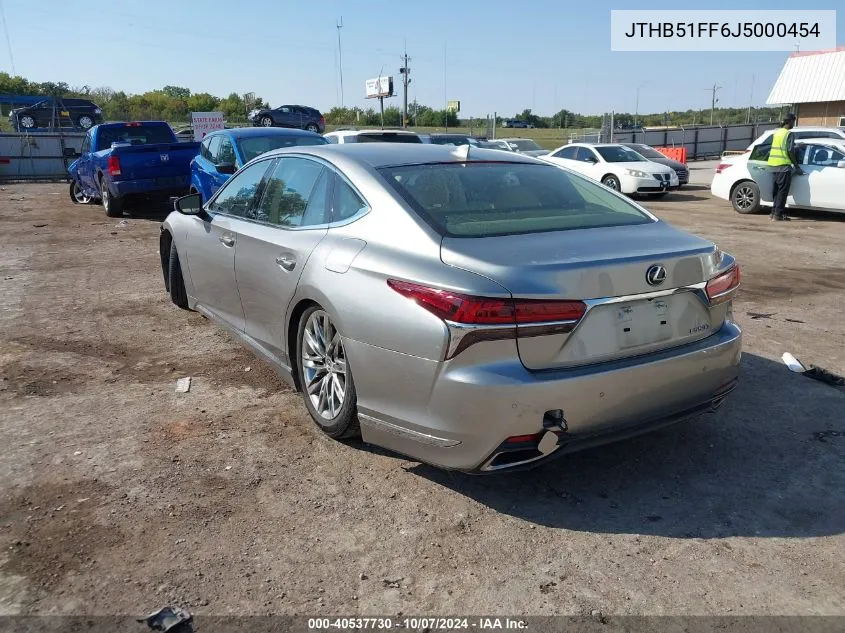 JTHB51FF6J5000454 2018 Lexus Ls 500