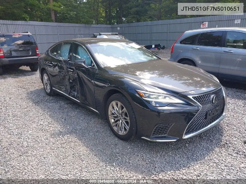 JTHD51GF7N5010651 2022 Lexus Ls 500