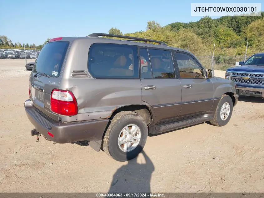 1999 Lexus Lx 470 VIN: JT6HT00W0X0030101 Lot: 40384063