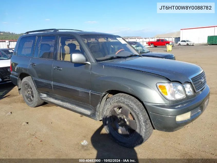 2000 Lexus Lx 470 VIN: JT6HT00W8Y0088782 Lot: 40453900